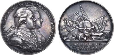 Лот №305, Медаль 1782 года. В память визита Великого Князя Павла Петровича и Великой Княгини Марии Фёдоровны в Брюссель.