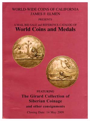 Лот №915,  World-Wide Coins of California James F. Elmen. Каталог аукциона. The Girard Collection of Siberian Coinage (Коллекция сибирских монет Жирара).