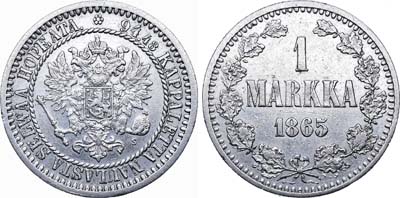 Лот №459, 1 марка 1865 года. S.