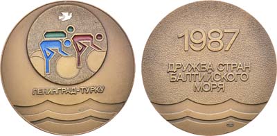 Лот №1115, Медаль 1987 года. Международная многодневная велогонка 