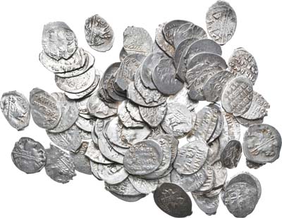 Лот №181, Сборный лот из 100 средневековых монет (денег и копеек).