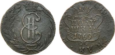 Лот №396, Полушка 1769 года. КМ. Сибирская.