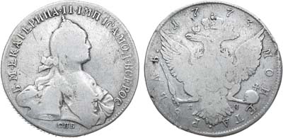 Лот №416, 1 рубль 1773 года. СПБ-ТI-ЯЧ. Особый портрет.