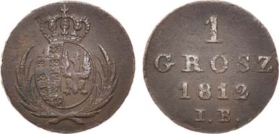 Лот №592, 1 грош 1812 года. IB.