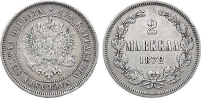 Лот №848, 2 марки 1872 года. S.