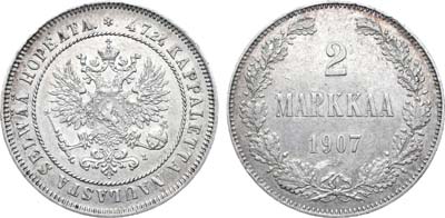 Лот №976, 2 марки 1907 года. L.