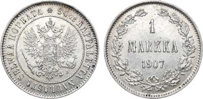 Лот №977, 1 марка 1907 года. L.