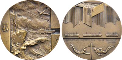 Лот №1266, Медаль 1991 года. В память 50-летия первого северного союзного конвоя.