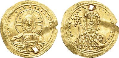 Лот №12,  Византийская империя. Император Константин VIII (1025-1028 гг). Гистаменон 1025 года.