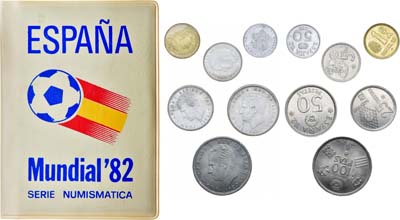 Лот №38,  Испания. Набор из 6 монет. Чемпионат мира по футболу в Испании 1982 года.