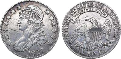 Лот №64,  США. 1/2 доллара (50 центов) 1827 года.