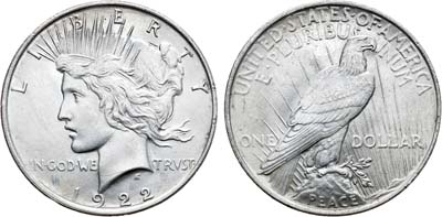 Лот №73,  США. 1 доллар 1922 года.