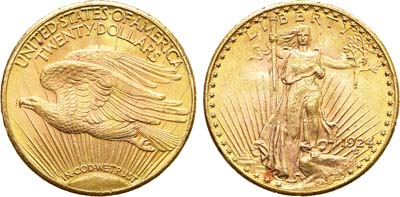 Лот №74,  США. 20 долларов 1924 года.
