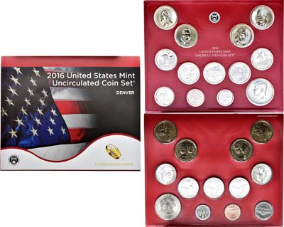 Лот №77,  США. Годовой набор монет 2016 года.