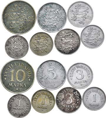 Лот №86,  Эстония. Первая республика. Лот из 7 монет.