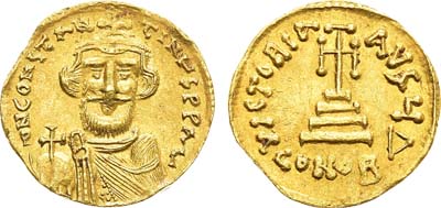 Лот №8,  Византийская Империя. Император Константин II. Солид 641 года.