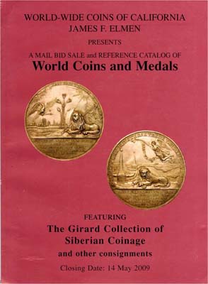 Лот №1347,  World-Wide Coins of California James F. Elmen. Каталог аукциона. The Girard Collection of Siberian Coinage (Коллекция сибирских монет Жирара).