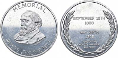 Лот №222,  США. Памятная медаль James Jerome Hill .