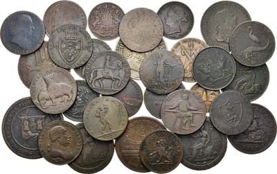 Лот №24,  Великобритания, Британские Колонии. Сборный лот из 31 токена и монет.