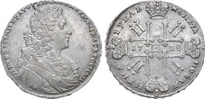 Лот №387, 1 рубль 1728 года.