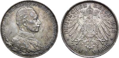 Лот №62,  Германская империя. Королевство Пруссия. Король Вильгельм II. 2 марки 1913 года. .