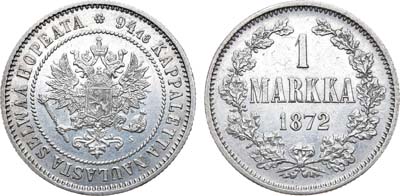 Лот №914, 1 марка 1872 года. S.