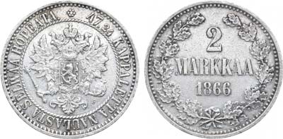 Лот №1003, 2 марки 1866 года. S.