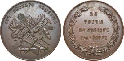 Лот №1045, Медаль За труды по лесному хозяйству.