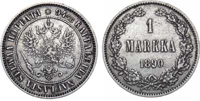 Лот №1052, 1 марка 1890 года. L.