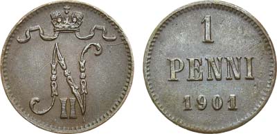 Лот №1119, 1 пенни 1901 года.