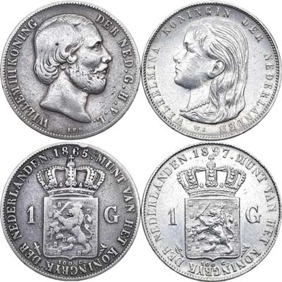 Лот №130,  Нидерланды. Сборный лот из 2 монет.
