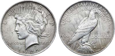 Лот №173,  США. 1 доллар 1922 года.