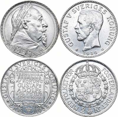 Лот №218,  Королевство Швеция. Сборный лот из 2 монет.