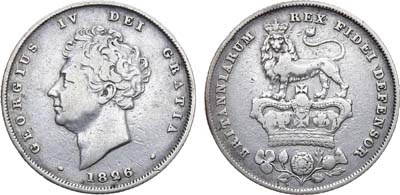 Лот №29,  Великобритания. Британская Империя. Король Георг IV. 1 шиллинг 1824 года.