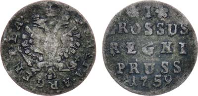 Лот №447, 1 грош 1759 года.