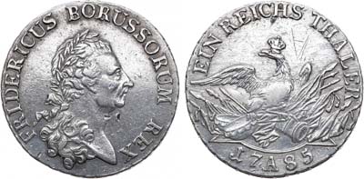 Лот №44,  Германия. Королевство Пруссия. Король Фридрих II. Рейхсталер 1785 года.