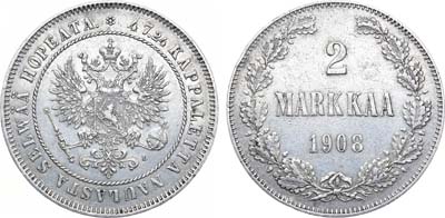 Лот №1262, 2 марки 1908 года. L.