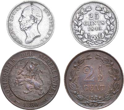 Лот №178,  Нидерланды. Королевство. Сборный лот из 2 монет.