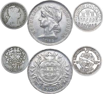 Лот №189,  Португалия. Республика. Сборный лот из 3 монет.