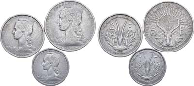 Лот №194,  Французское Сомали. Сборный лот из 3 монет.