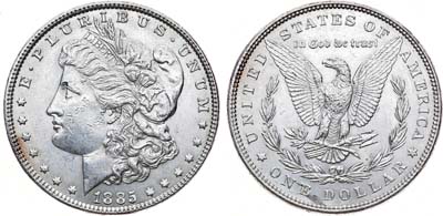 Лот №202,  США. 1 доллар 1885 года.