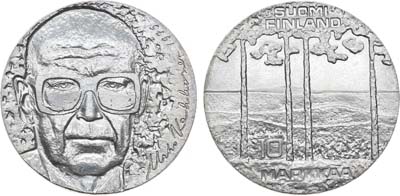 Лот №228,  Финляндия. Республика. 10 марок 1975 года. 75 лет со дня рождения президента Урхо Кекконен.