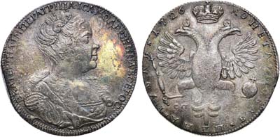 Лот №373, 1 рубль 1726 года. СПБ.