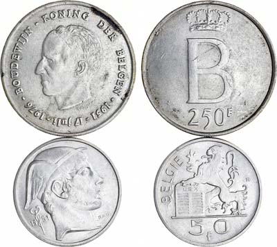 Лот №39,  Бельгия. Сборный лот из 2 монет.