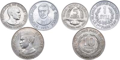 Лот №75,  Гвинея. Сборный лот из 3 монет.