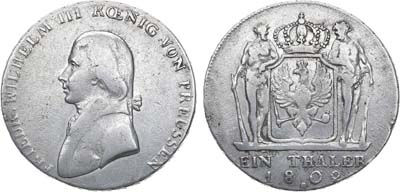 Лот №76,  Германия. Королевство Пруссия. Король Фридрих Вильгельм III. Талер 1802 года.