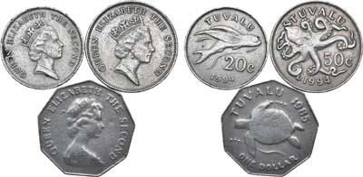Лот №141,  Тувалу. Сборный лот из 3 монет.