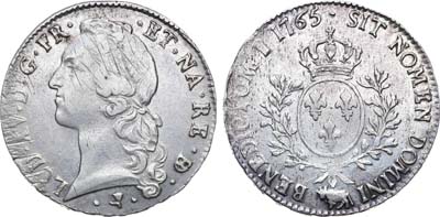 Лот №147,  Франция. Королевство. Король Людовик XV. Экю 1765 года. .