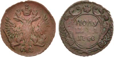 Лот №335, Полушка 1748 года.