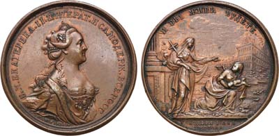 Лот №384, Медаль 1763 года. В память учреждения Воспитательного дома в Санкт-Петербурге.